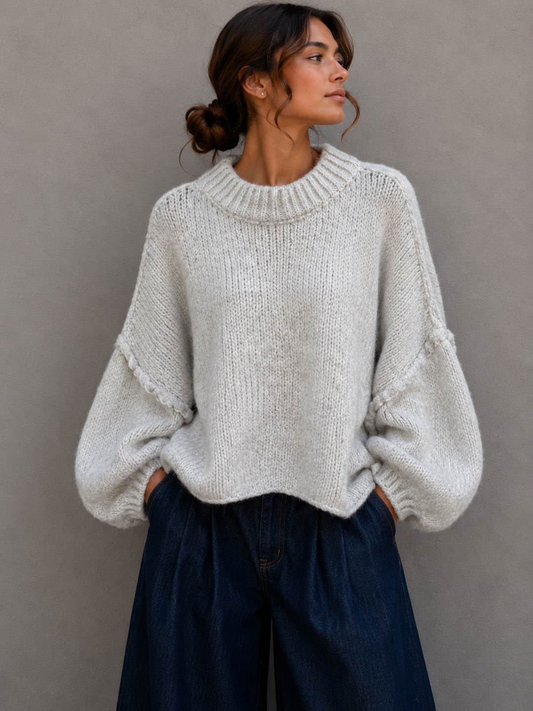 OVERSIZE STRICKPULLOVER MAIRA - versch. Farben