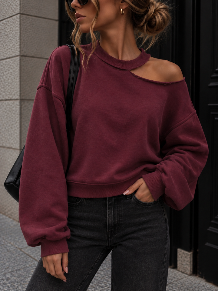 SWEATSHIRT mit Cut out - versch. Farben