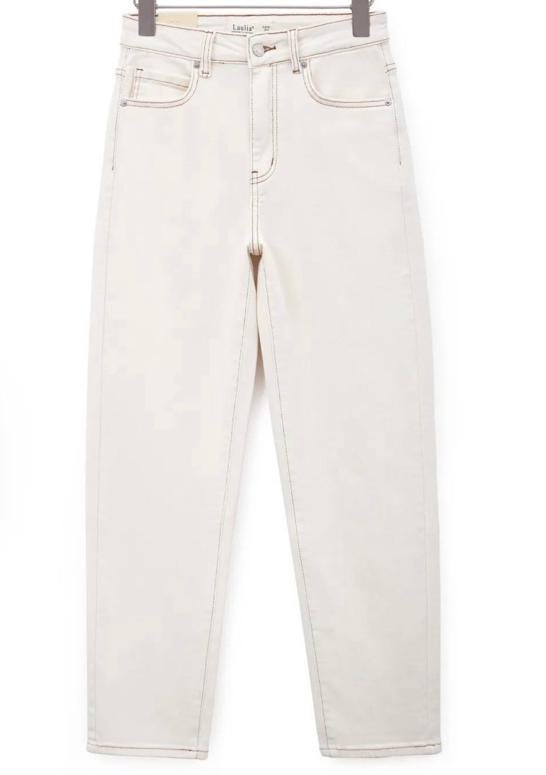 MOM FIT JEANS ISA - beige