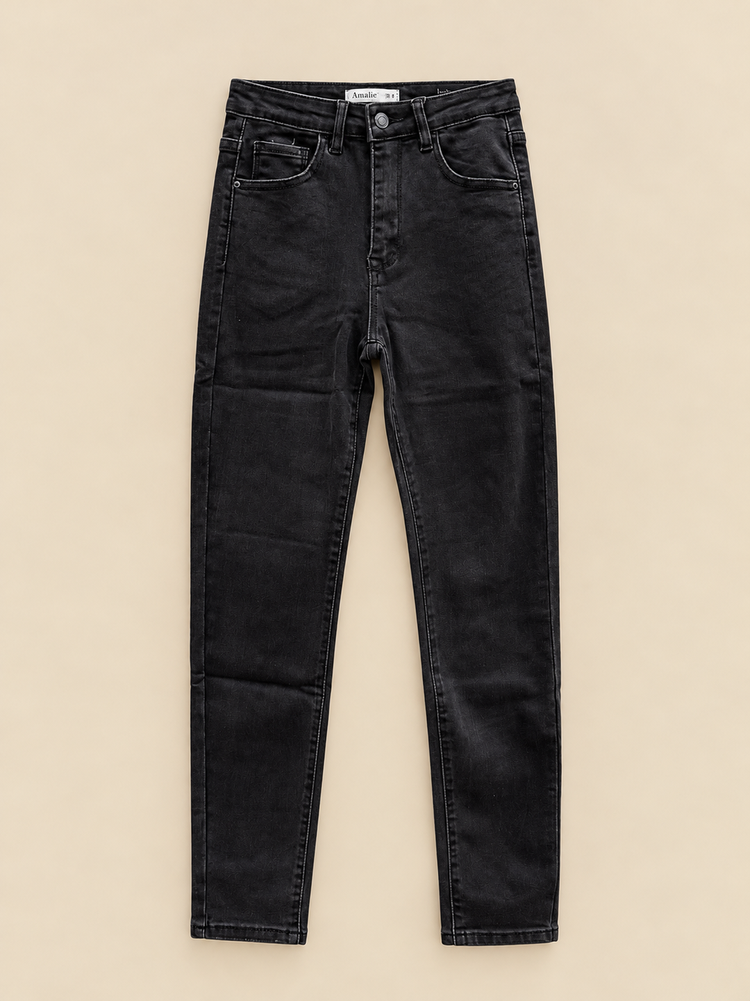 HIGH WAIST SKINNY JEANS RITA - schwarz