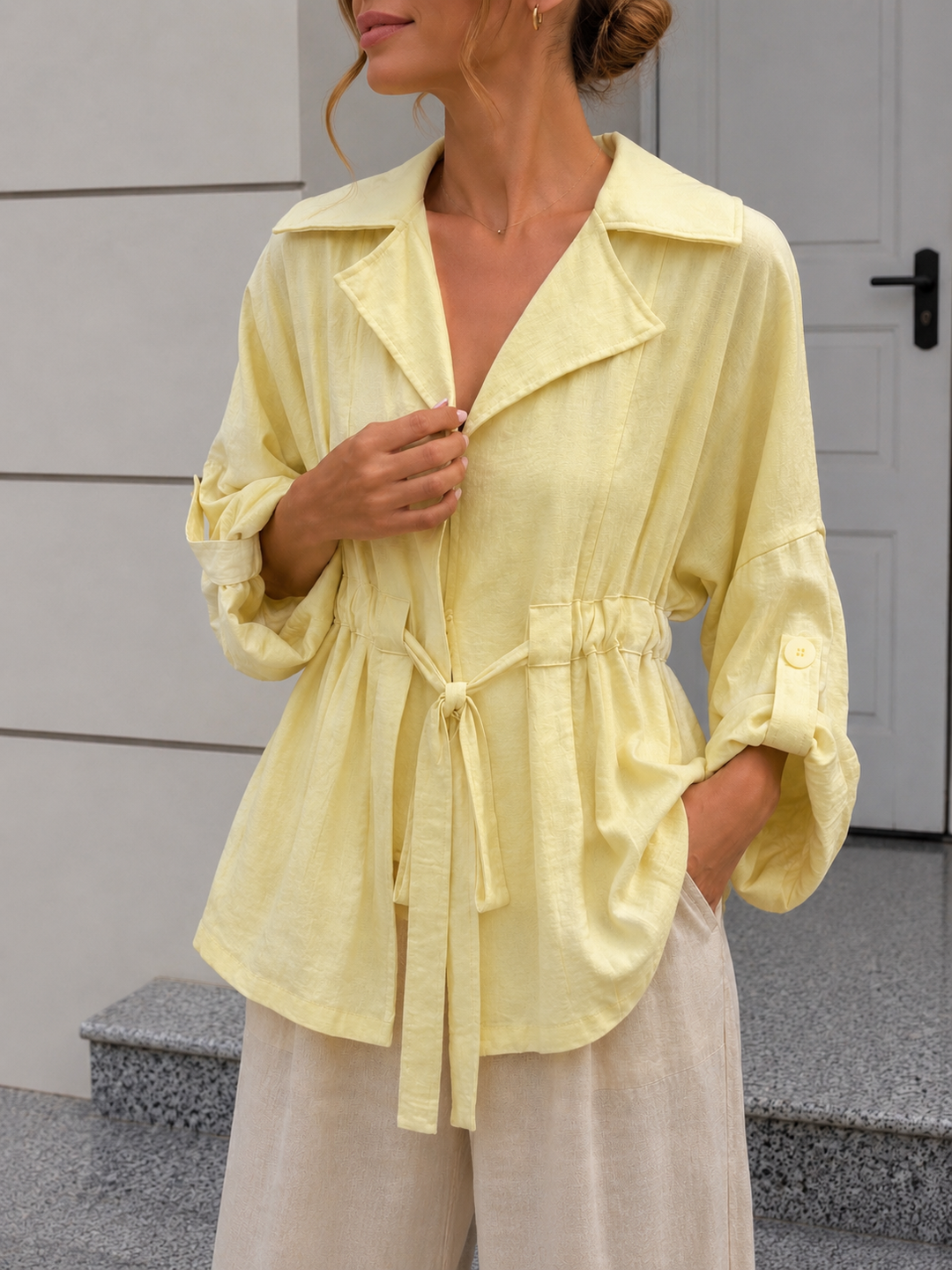 LOCKERE VISKOSE JACKE - versch. Farben