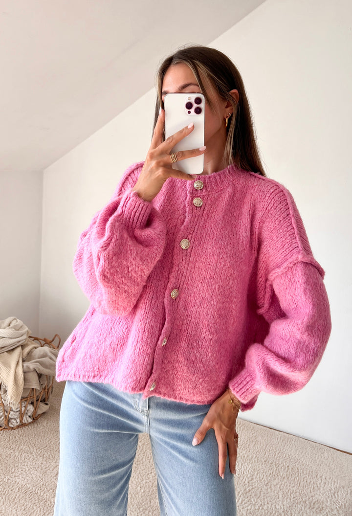 KURZE STRICKJACKE MAIRA - pink
