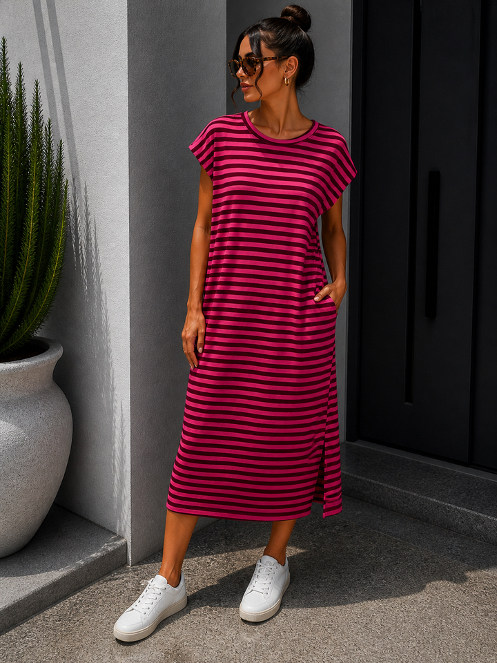STREIFEN SHIRTKLEID - versch. Farben