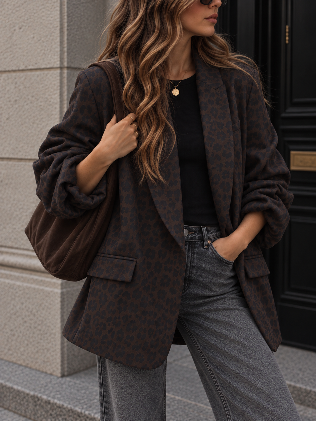 OVERSIZE LEO BLAZER mit Raffung - versch. Farben