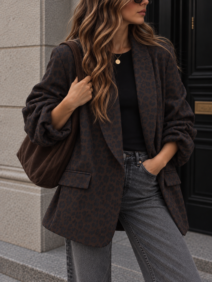 OVERSIZE LEO BLAZER mit Raffung - versch. Farben