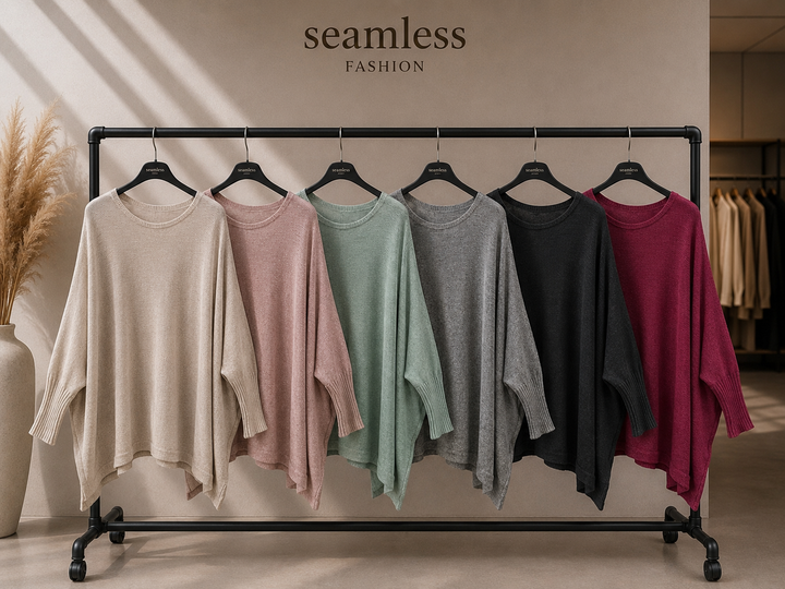 OVERSIZE BASIC STRICKPULLOVER MELL - versch. Farben