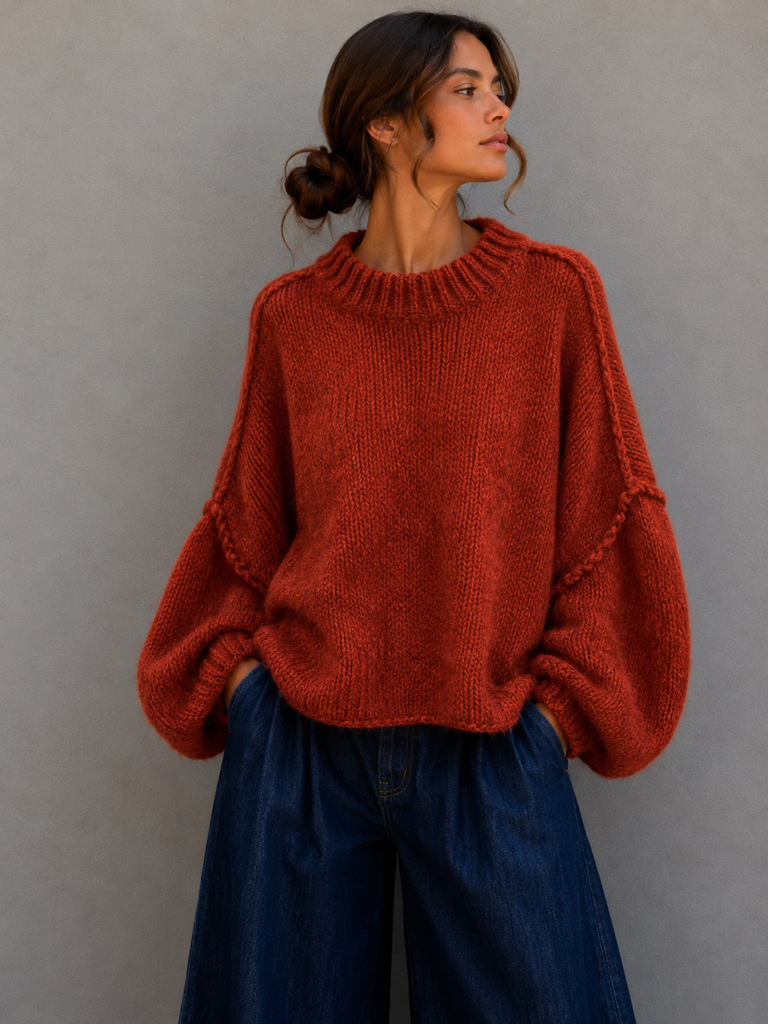 OVERSIZE STRICKPULLOVER MAIRA - versch. Farben