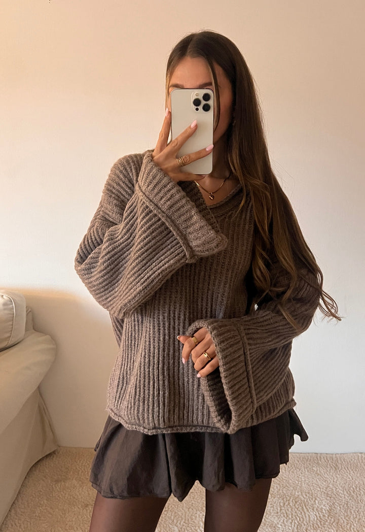 OVERSIZE STRICKPULLOVER ELISA - versch. Farben
