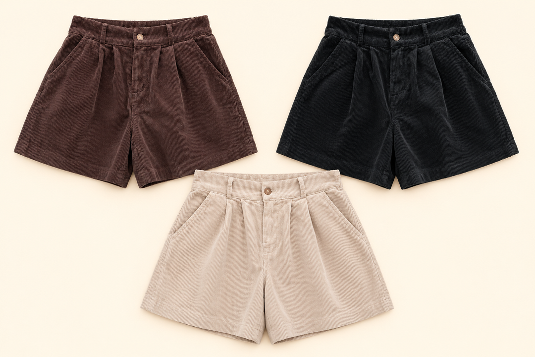LOCKERE CORD SHORTS - versch. Farben