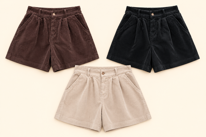 LOCKERE CORD SHORTS - versch. Farben
