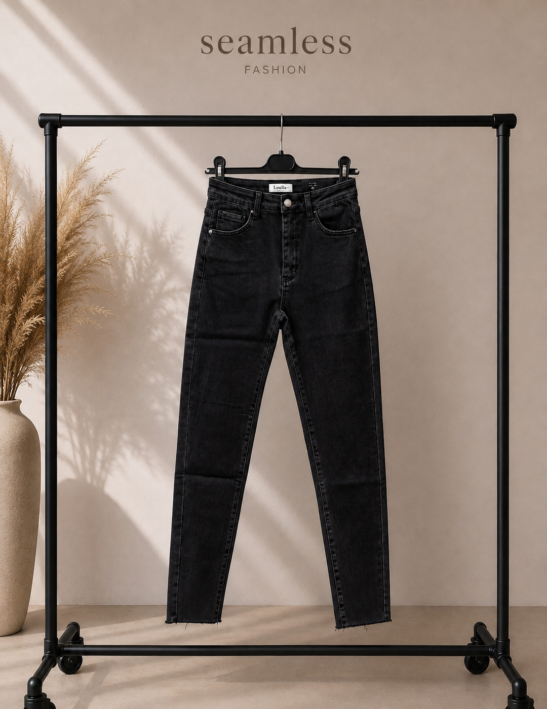 SKINNY JEANS WASHED BLACK