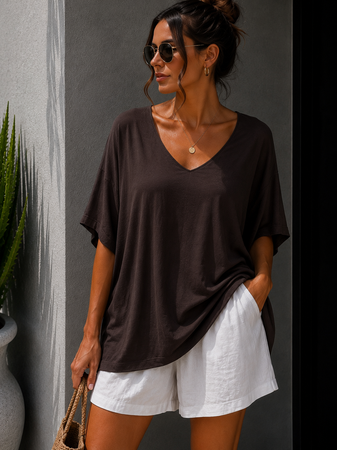 OVERSIZE BASIC T-SHIRT INGA - versch. Farben
