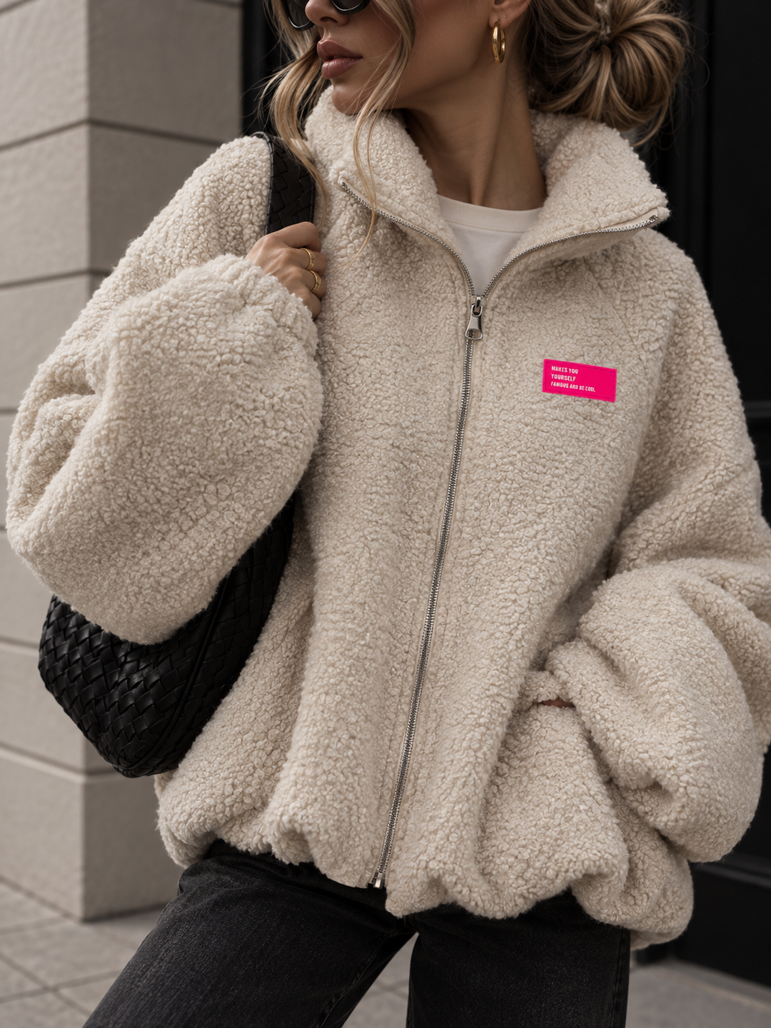 LOCKERE BOUCLE BALLONJACKE - versch. Farben
