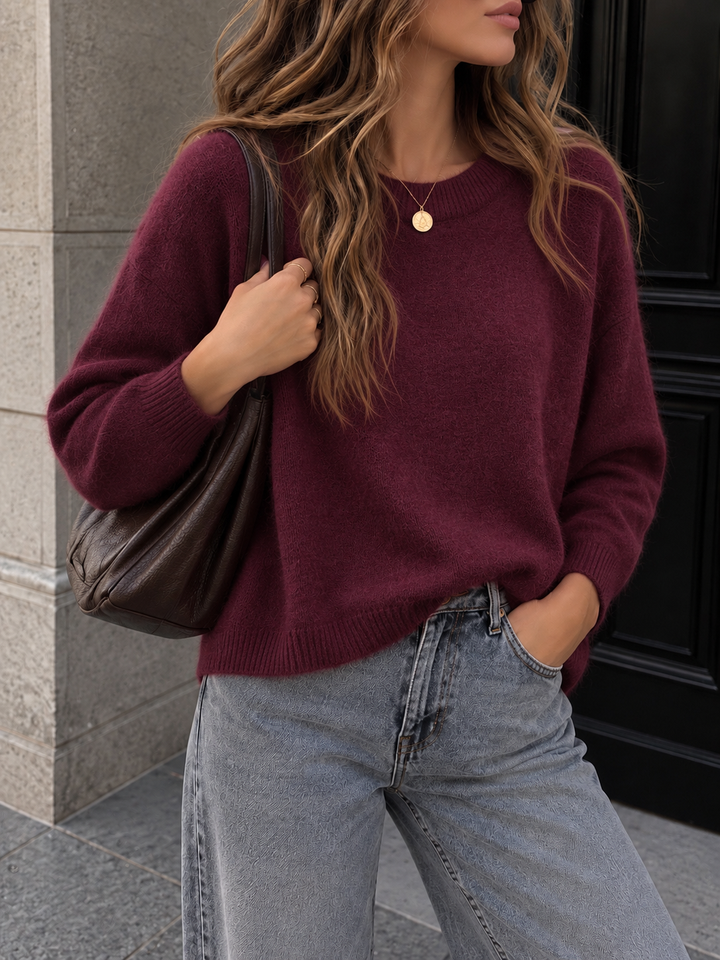 BASIC SOFT PULLOVER mit Rundhals - versch. Farben