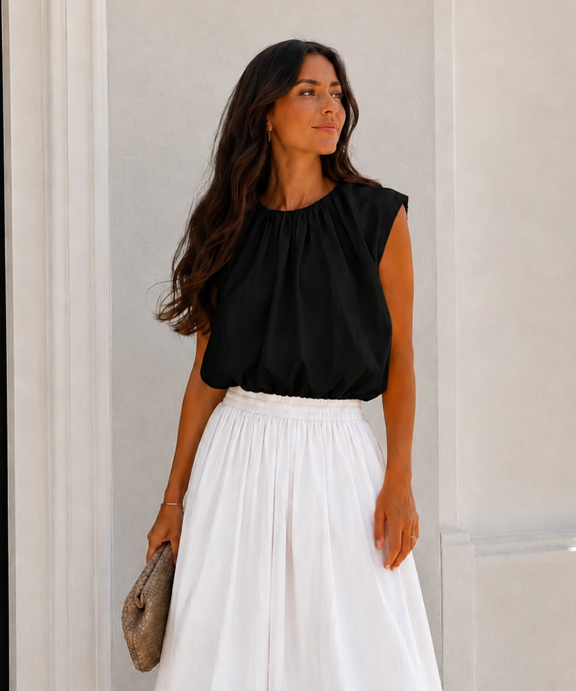 COTTON BLUSE MELL - versch. Farben