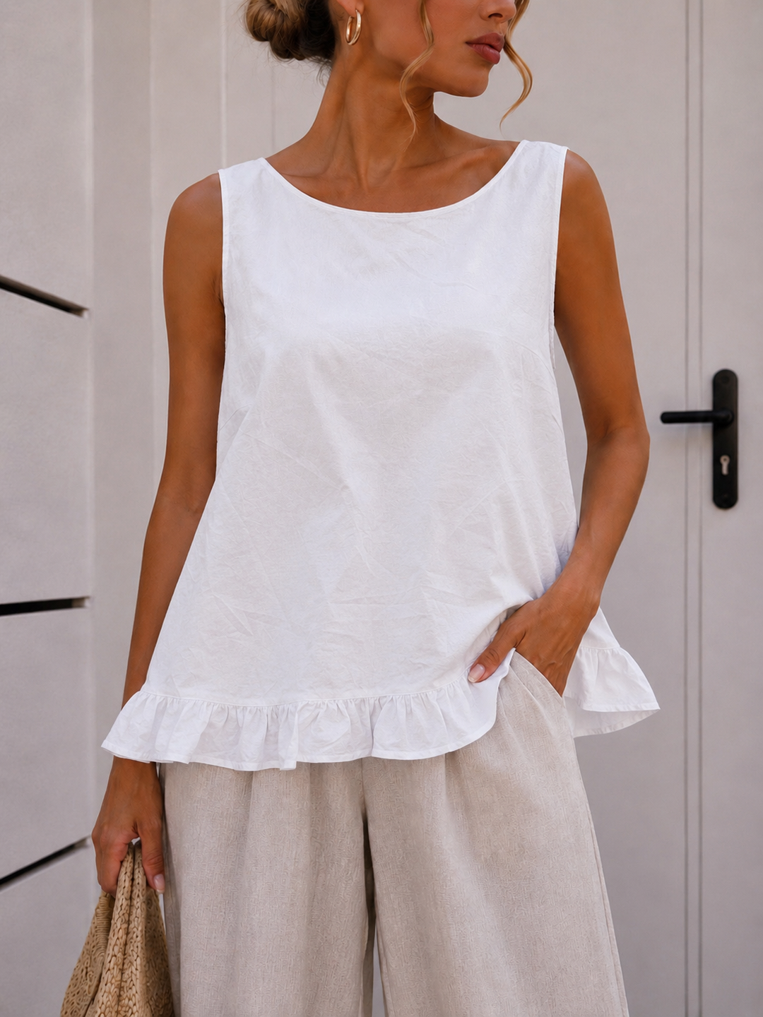 BLUSE mit Rüschen - versch. Farben