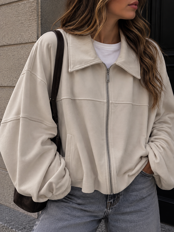 LOCKERE BALLON SWEATJACKE -versch. Farben