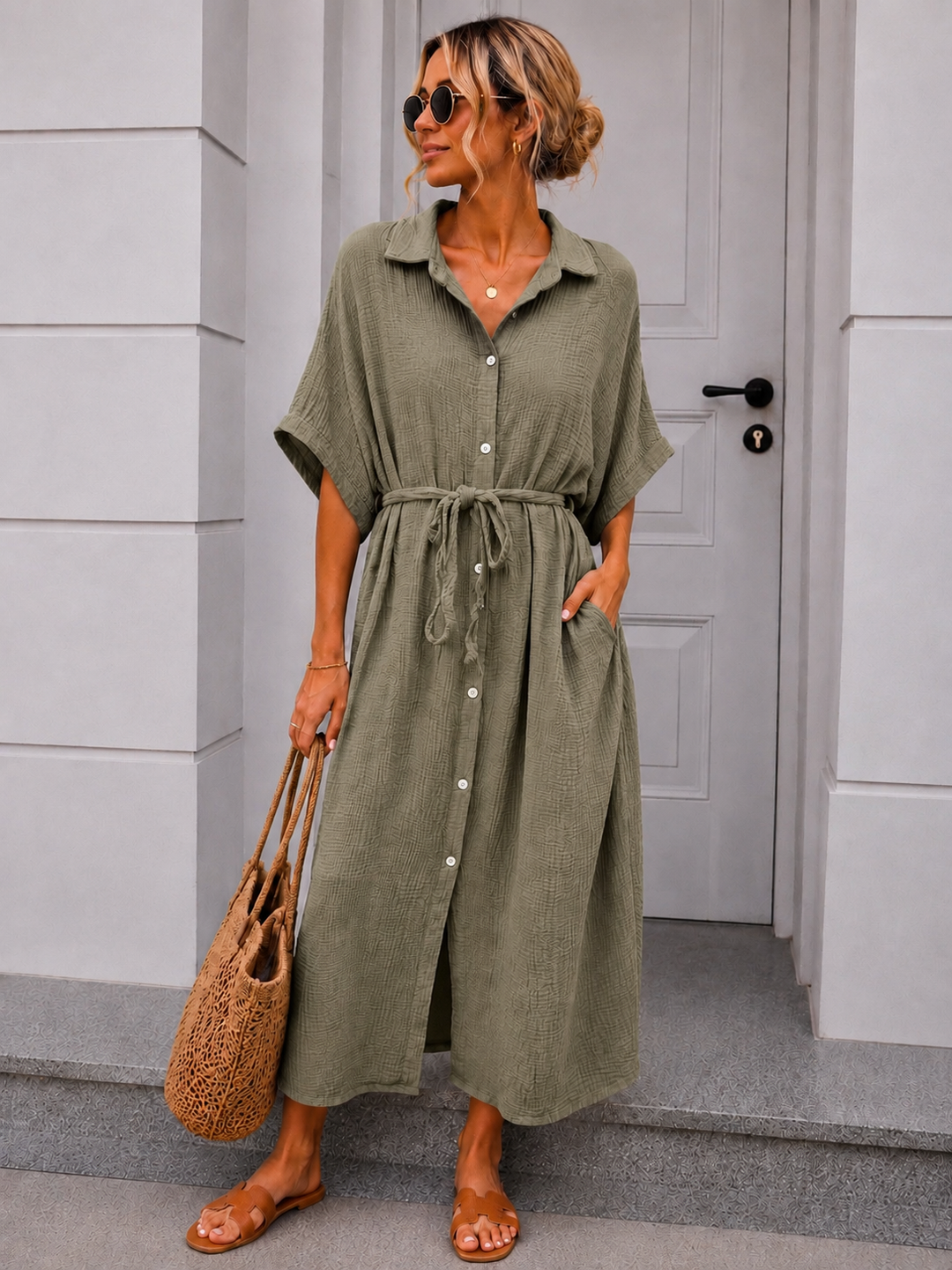 MUSSELIN BLUSENKLEID CORINNA - versch. Farben