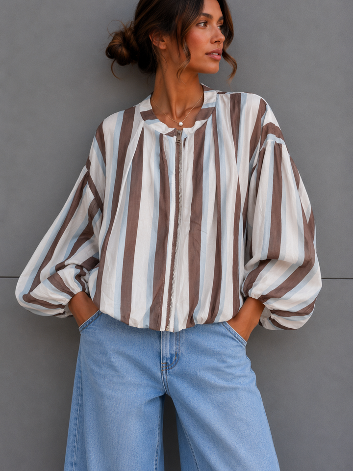 LEICHTE STREIFEN JACKE LOU - versch. Farben