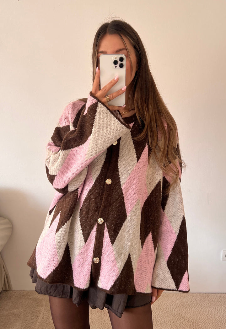 OVERSIZE RAY STRICKJACKE - versch. Farben