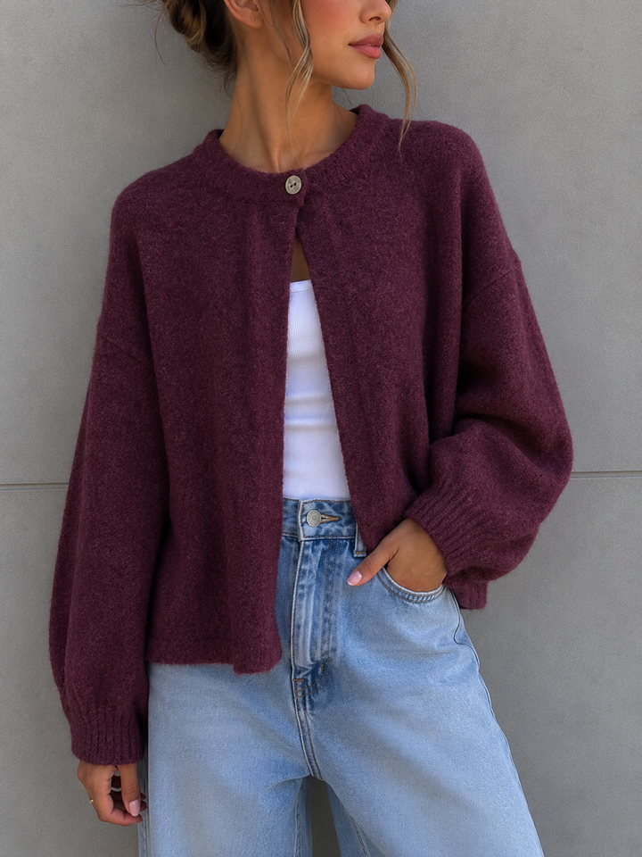 LOCKERE STRICKJACKE SHELLY - versch. Farben