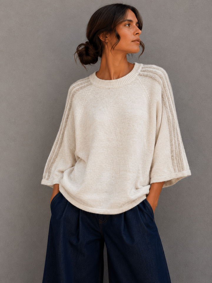 PULLOVER LEVEL STRIPE mit 3/4 Arm - versch. Farben