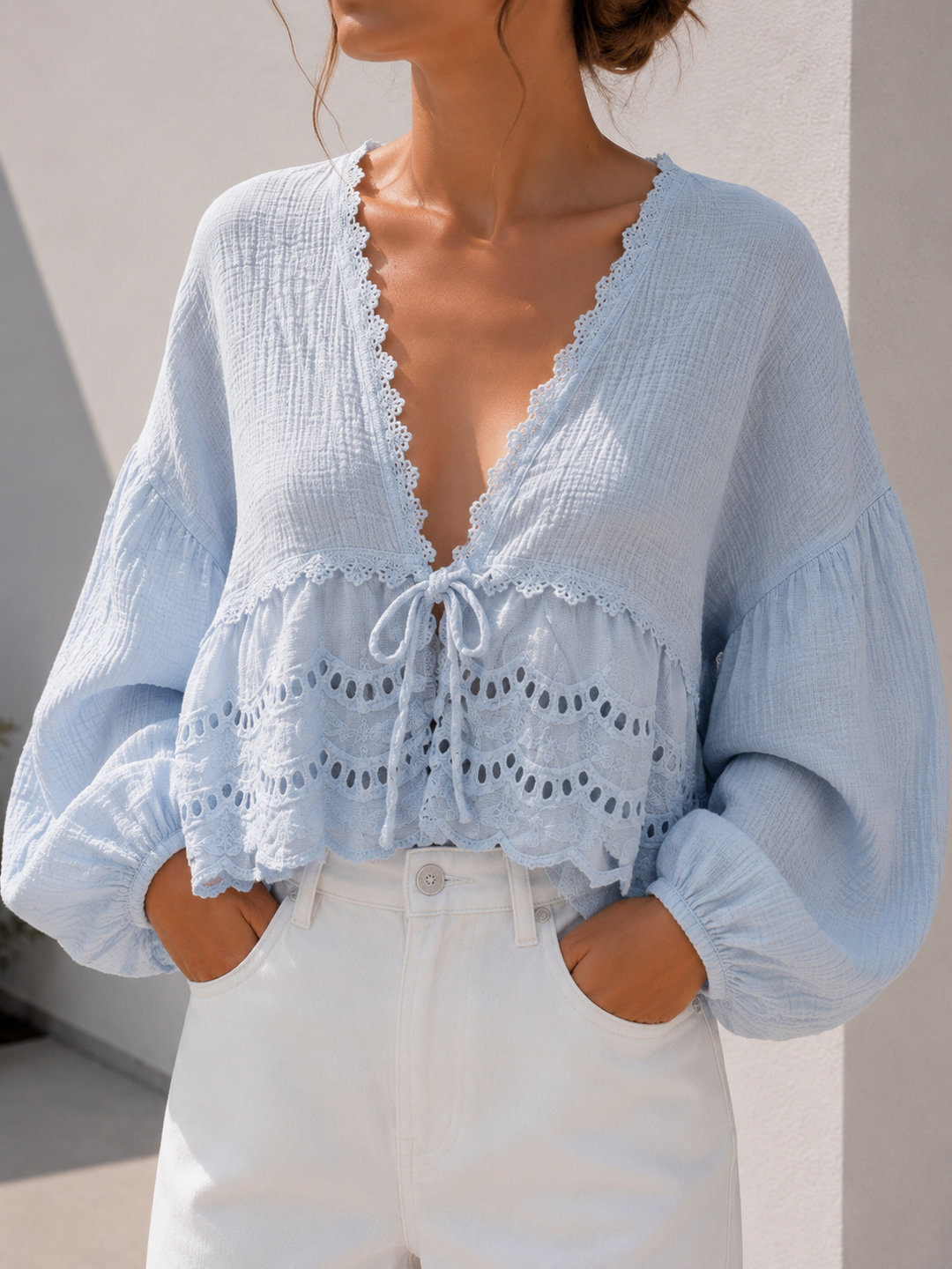 LOCHMUSTER MUSSELIN BLUSE LORITA - versch. Farben
