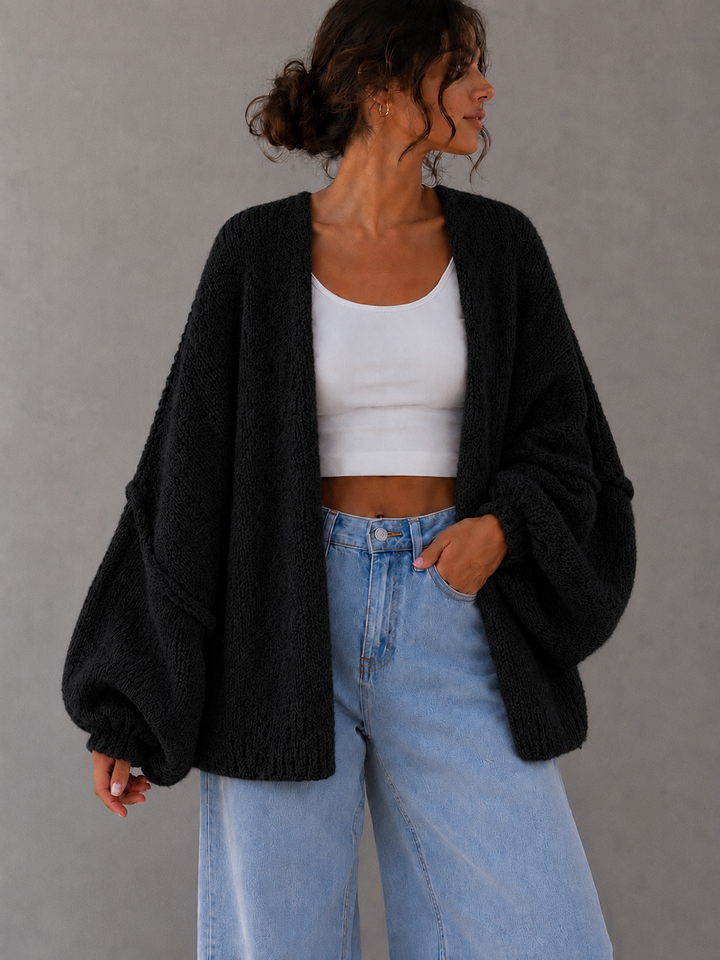 OVERSIZE STRICKJACKE MELLO- versch. Farben