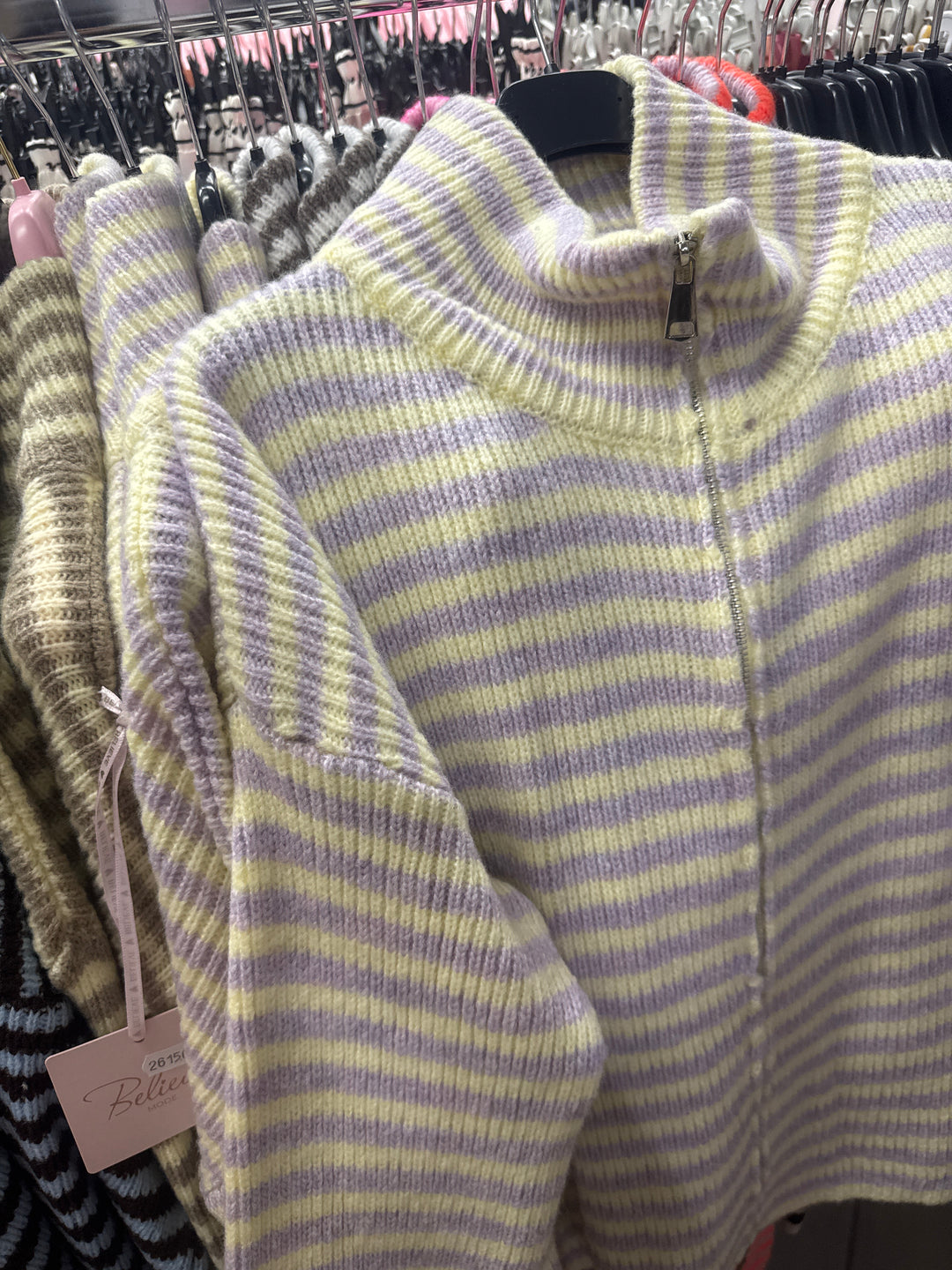 STREIFEN STRICKJACKE MELODIE - versch. Farben