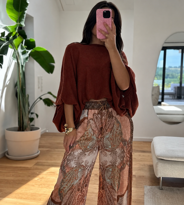 OVERSIZE KURZARM PULLOVER SELLA - versch. Farben