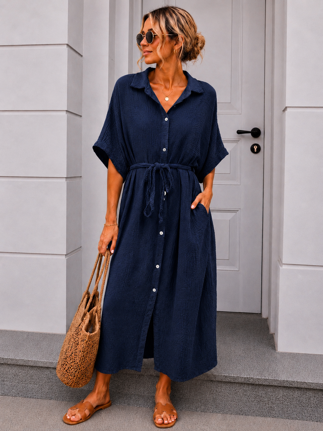 MUSSELIN BLUSENKLEID CORINNA - versch. Farben