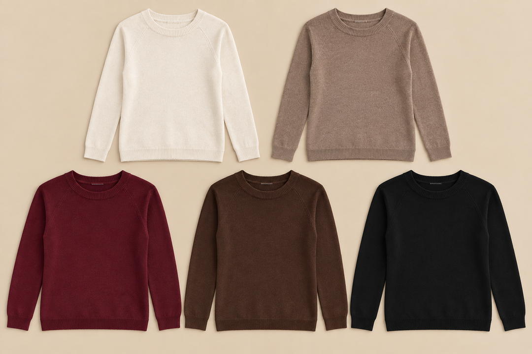 BASIC SOFT PULLOVER mit Rundhals - versch. Farben