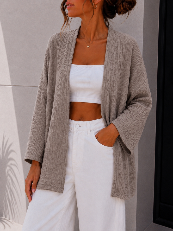 MUSSELIN CARDIGAN - versch. Farben