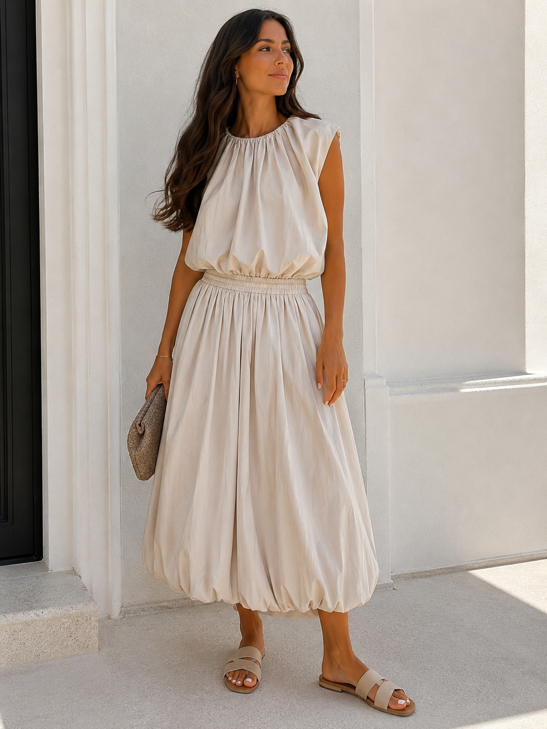 COTTON MIDI SOMMERROCK - versch. Farben