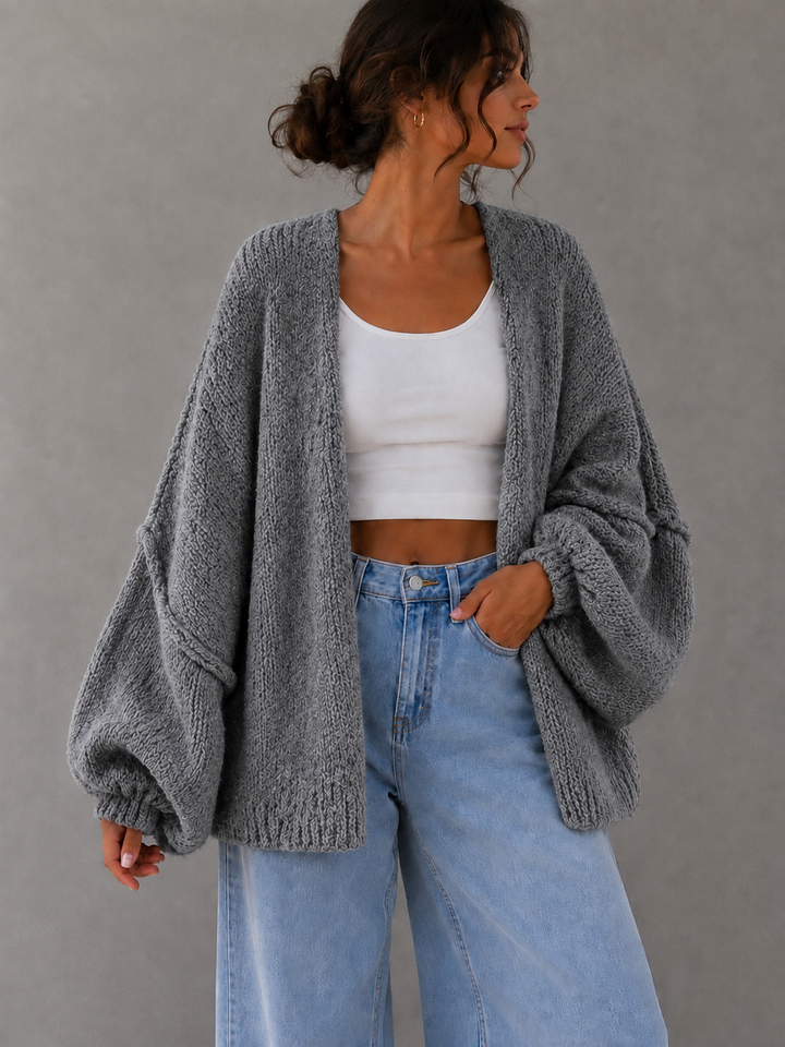 OVERSIZE STRICKJACKE MELLO- versch. Farben