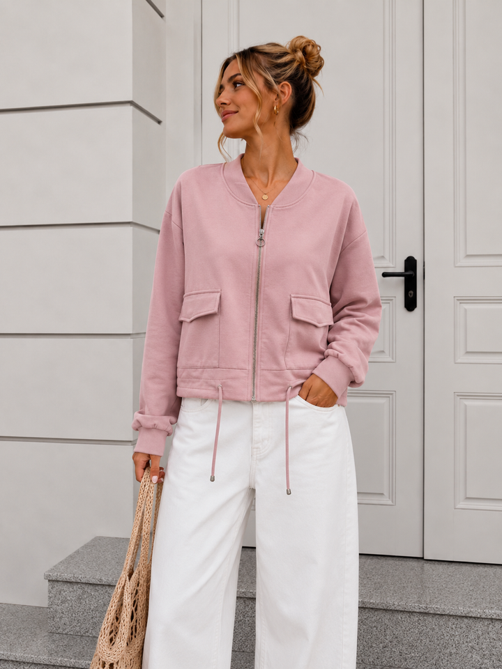 SOFT SWEATJACKE mit Taschen - versch. Farben