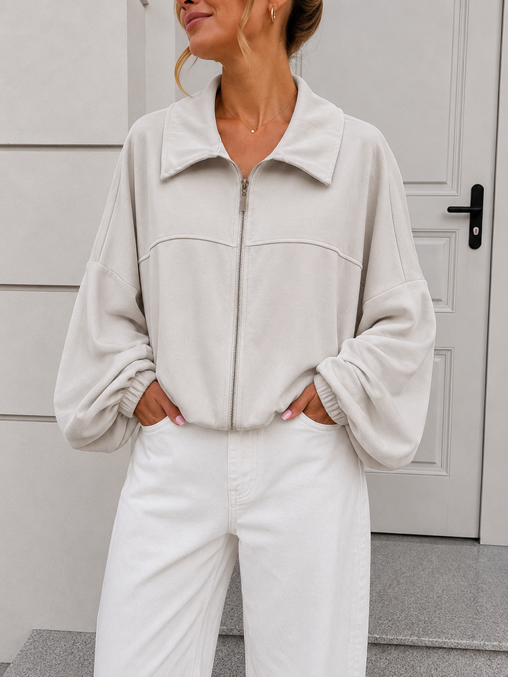 LOCKERE BALLON SWEATJACKE -versch. Farben