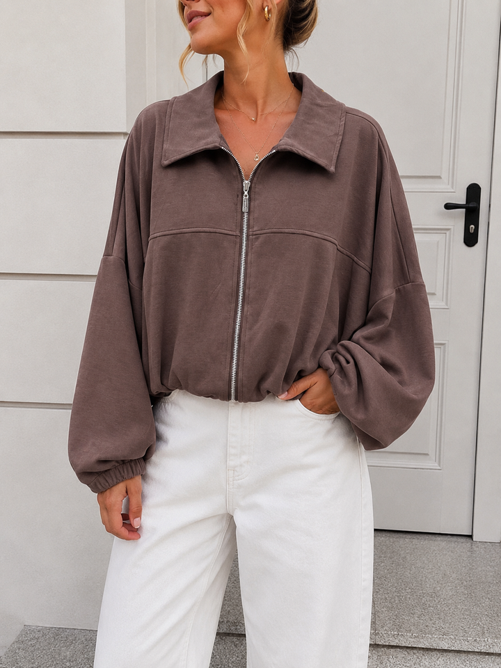 LOCKERE BALLON SWEATJACKE -versch. Farben