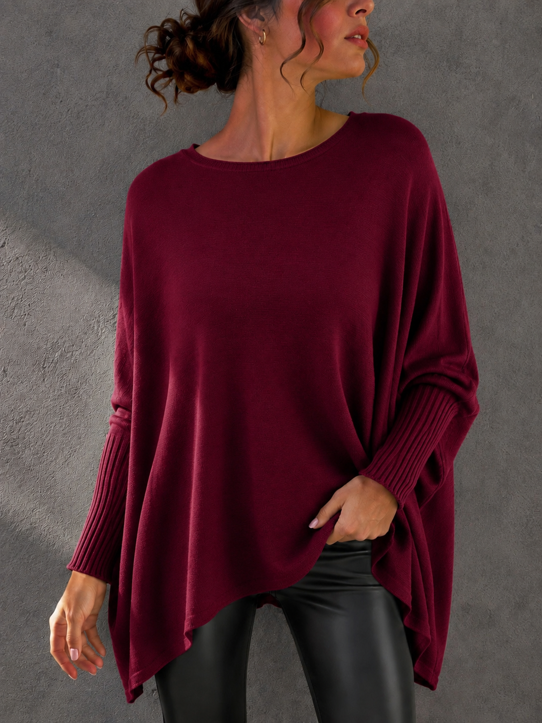 OVERSIZE BASIC STRICKPULLOVER MELL - versch. Farben