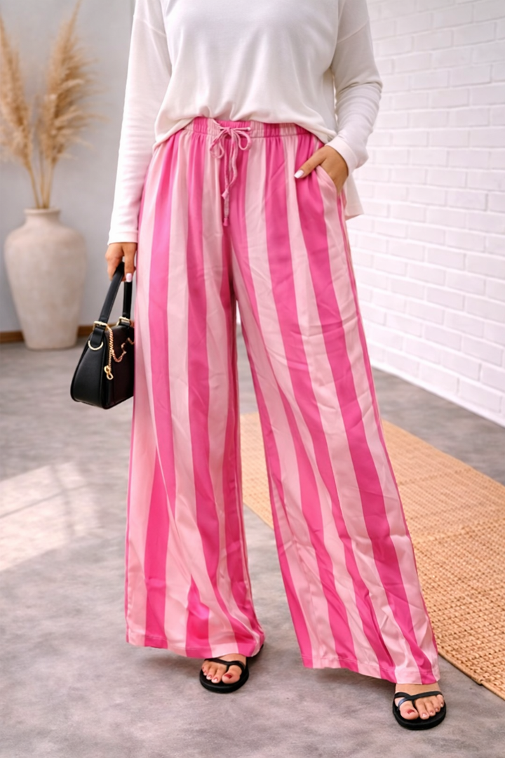 BIG STRIPE SATINOPTIK HOSE - versch. Farben