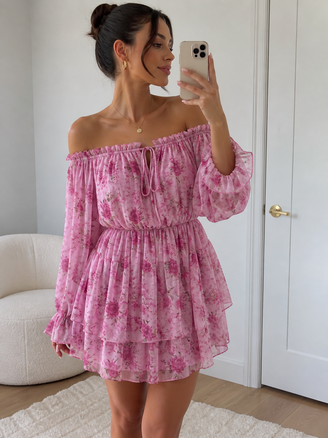 FLOWER OFF SHOULDER PLAYSUIT  - versch. Farben