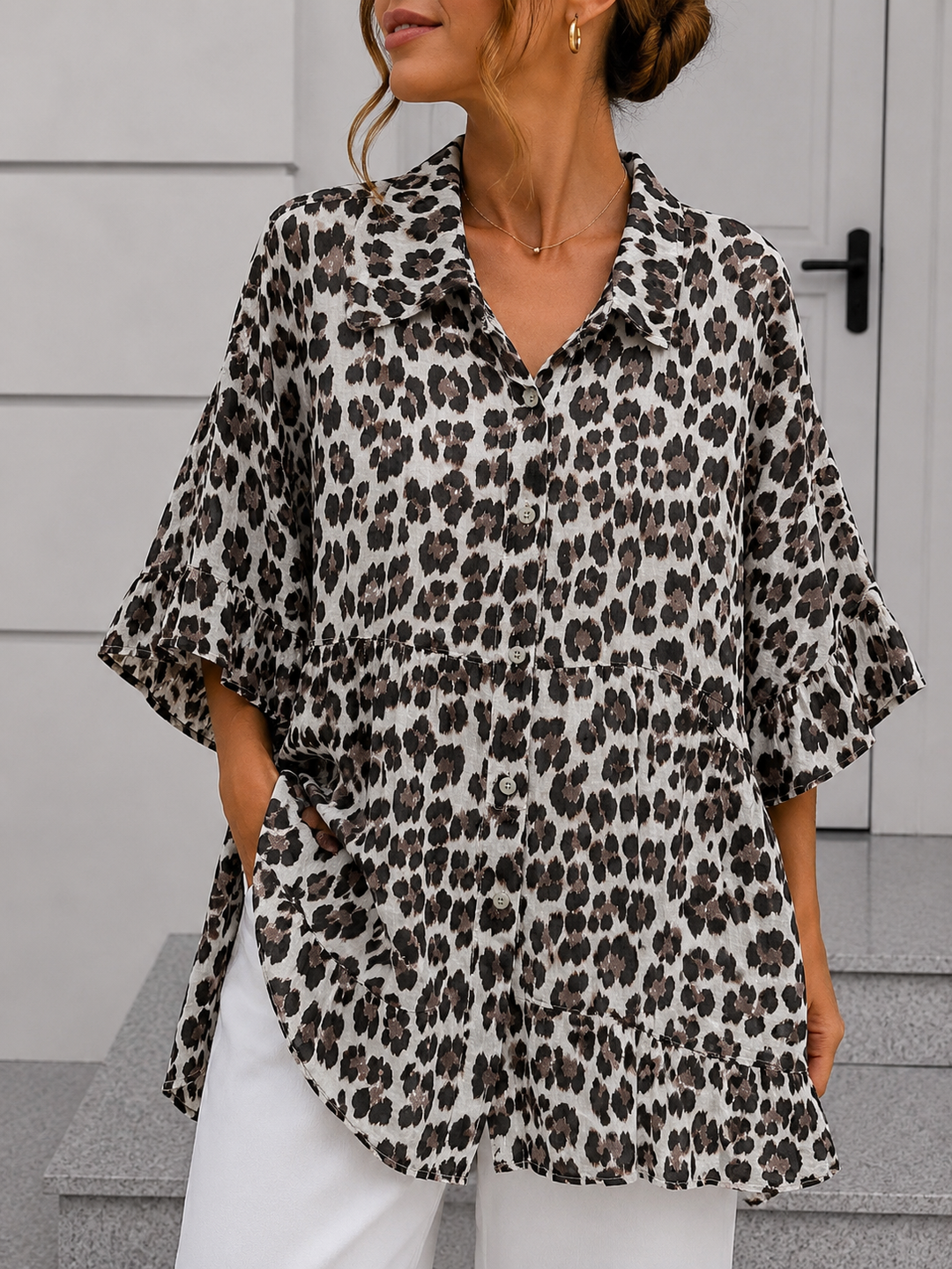 OVERSIZE LEO BLUSE MELANIE