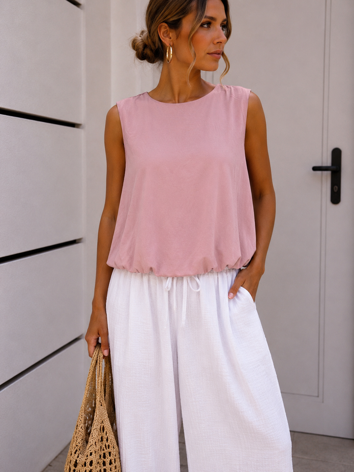 BASIC TOP mit Raffung - versch. Farben