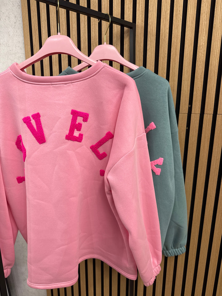 OVERSIZE SWEATSHIRT LOVELY - versch. Farben