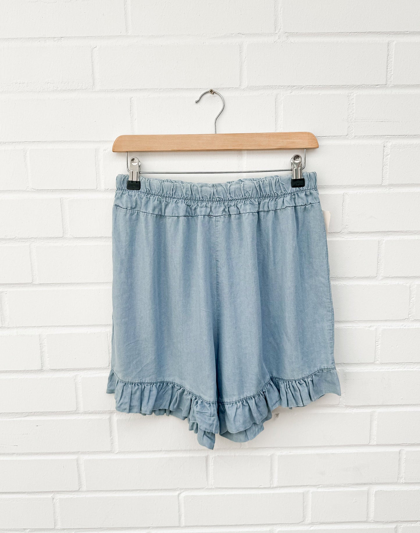 RÜSCHEN JEANS SHORTS - versch. Farben