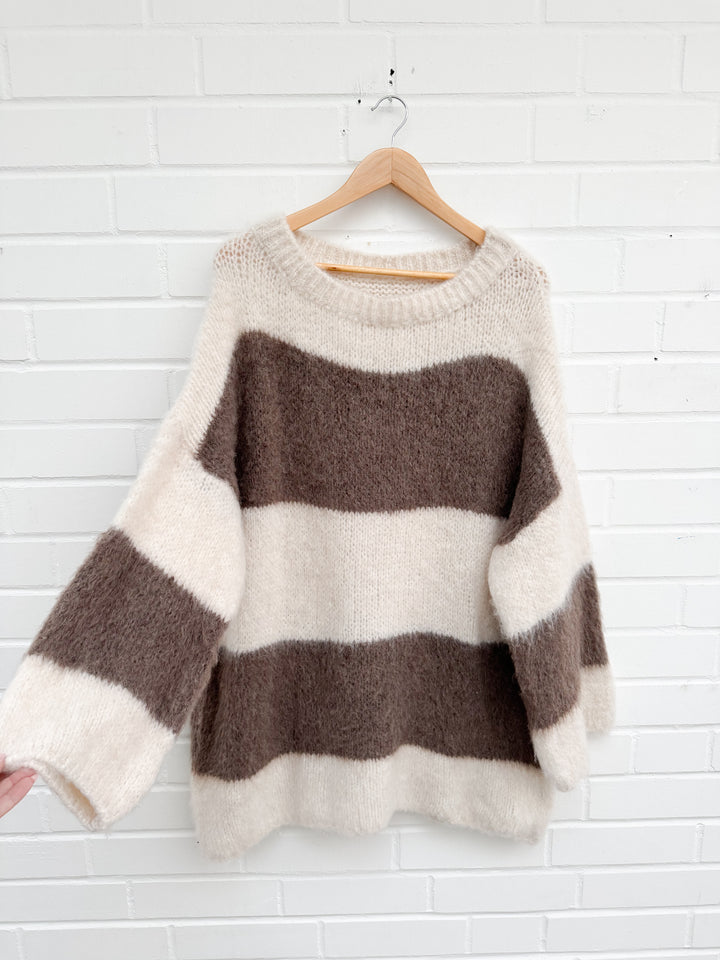 COZY STRIPE LONGPULLOVER - versch. Farben