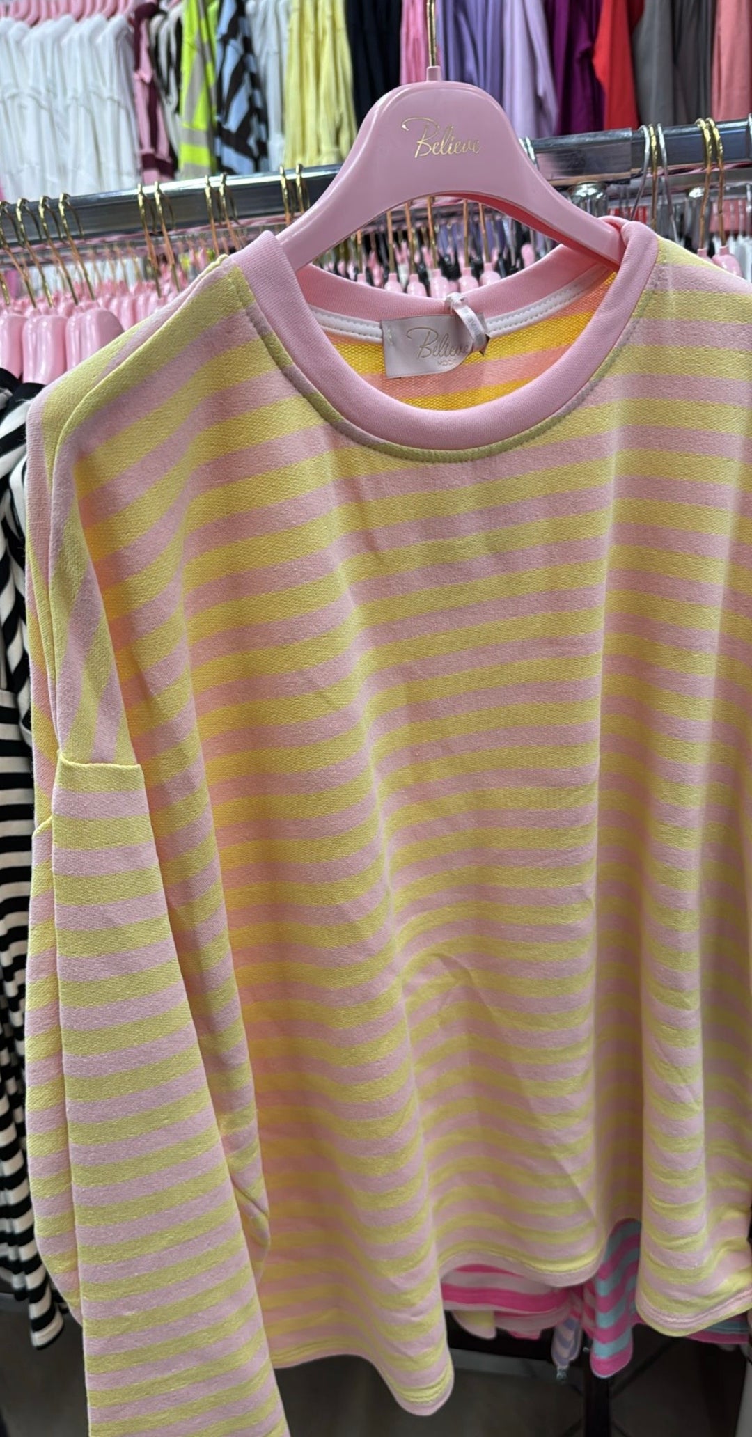 LOCKERES STREIFEN LANGARM SHIRT MON - versch. Farben