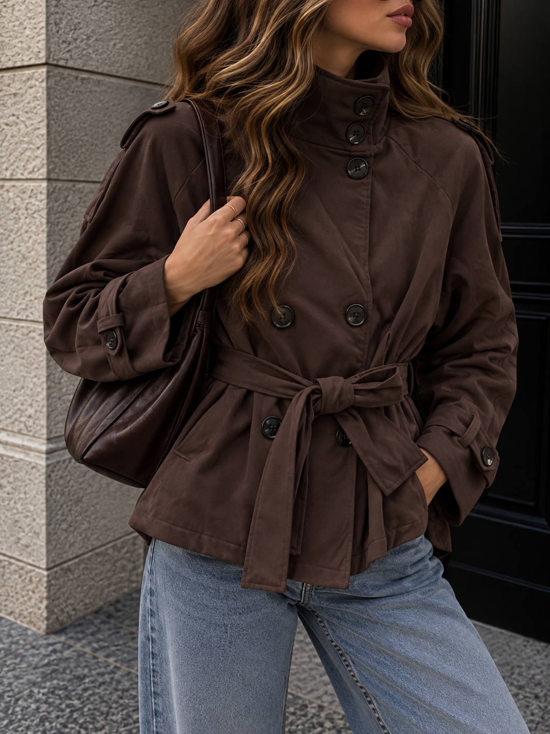 KURZE TRENCHJACKE MONI - versch. Farben