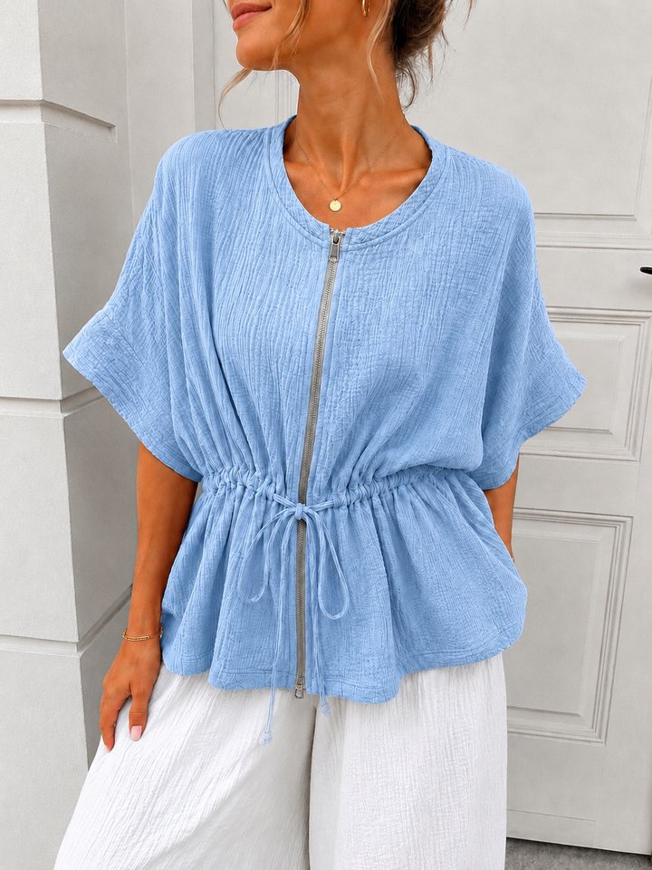 KURZARM MUSSELIN JACKE - versch. Farben