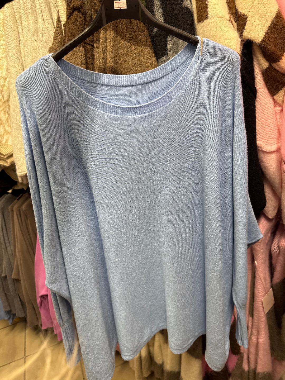 LANGER OVERSIZE BASIC PULLOVER - versch. Farben